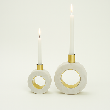 SANGAM - RING CANDLE STANDS ( SET OF 2 )