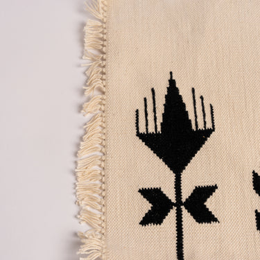 NARGIS TABLE MAT - CREAM WITH BLACK (SET OF 2)