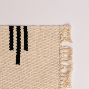 NARGIS TABLE MAT - CREAM WITH BLACK (SET OF 2)