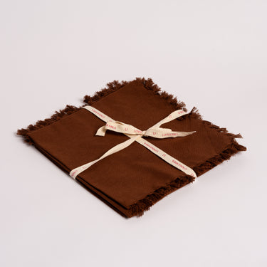 KAPAS NAPKIN - BROWN (SET OF 4)