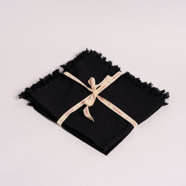 KAPAS NAPKIN - BLACK (SET OF 4 )