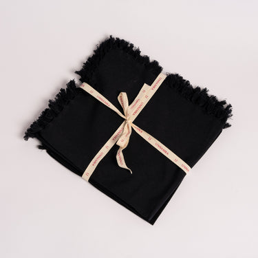 KAPAS NAPKIN - BLACK (SET OF 4 )